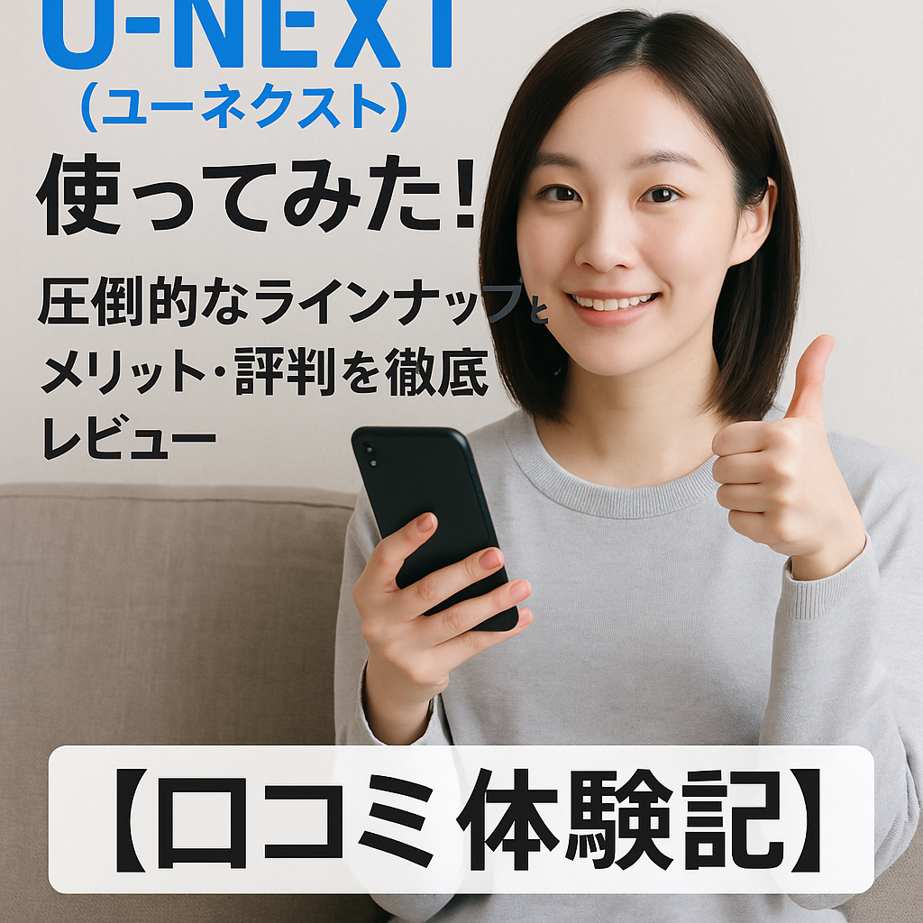 U-NEXT（ユーネクスト）使ってみた！圧倒的なラインナップとメリット・評判を徹底レビュー【口コミ体験記】