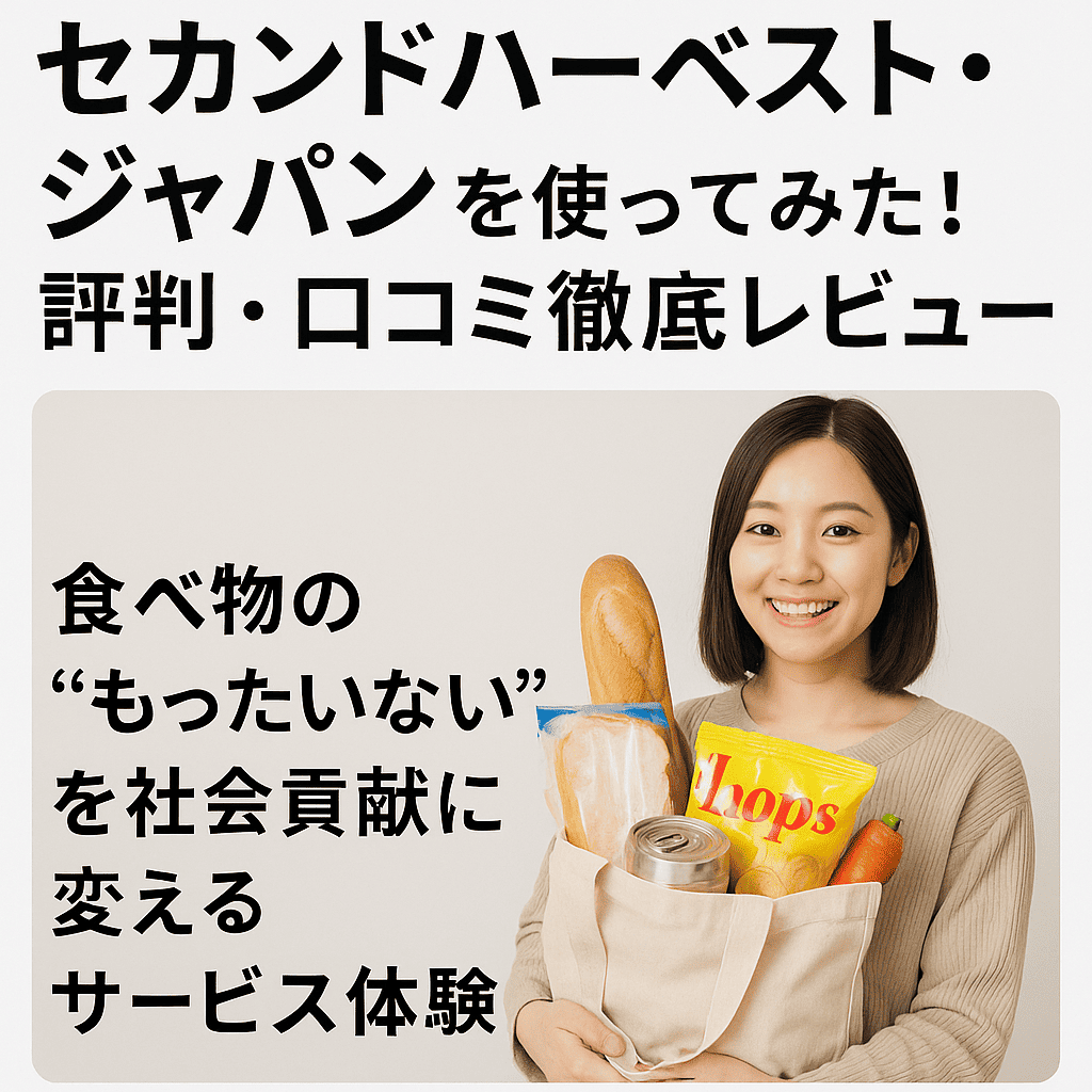 「セカンドハーベスト・ジャパン」を使ってみた！評判・口コミ徹底レビュー｜食べ物の“もったいない”を社会貢献に変えるサービス体験