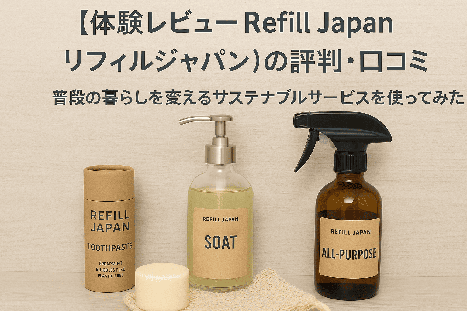 【体験レビュー】Refill Japan（リフィルジャパン）の評判・口コミ｜普段の暮らしを変えるサステナブルサービスを使ってみた！