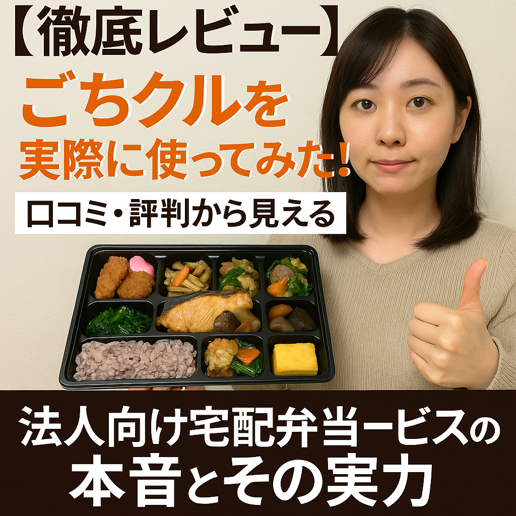 【徹底レビュー】ごちクルを実際に使ってみた！口コミ・評判から見える法人向け宅配弁当サービスの本音とその実力