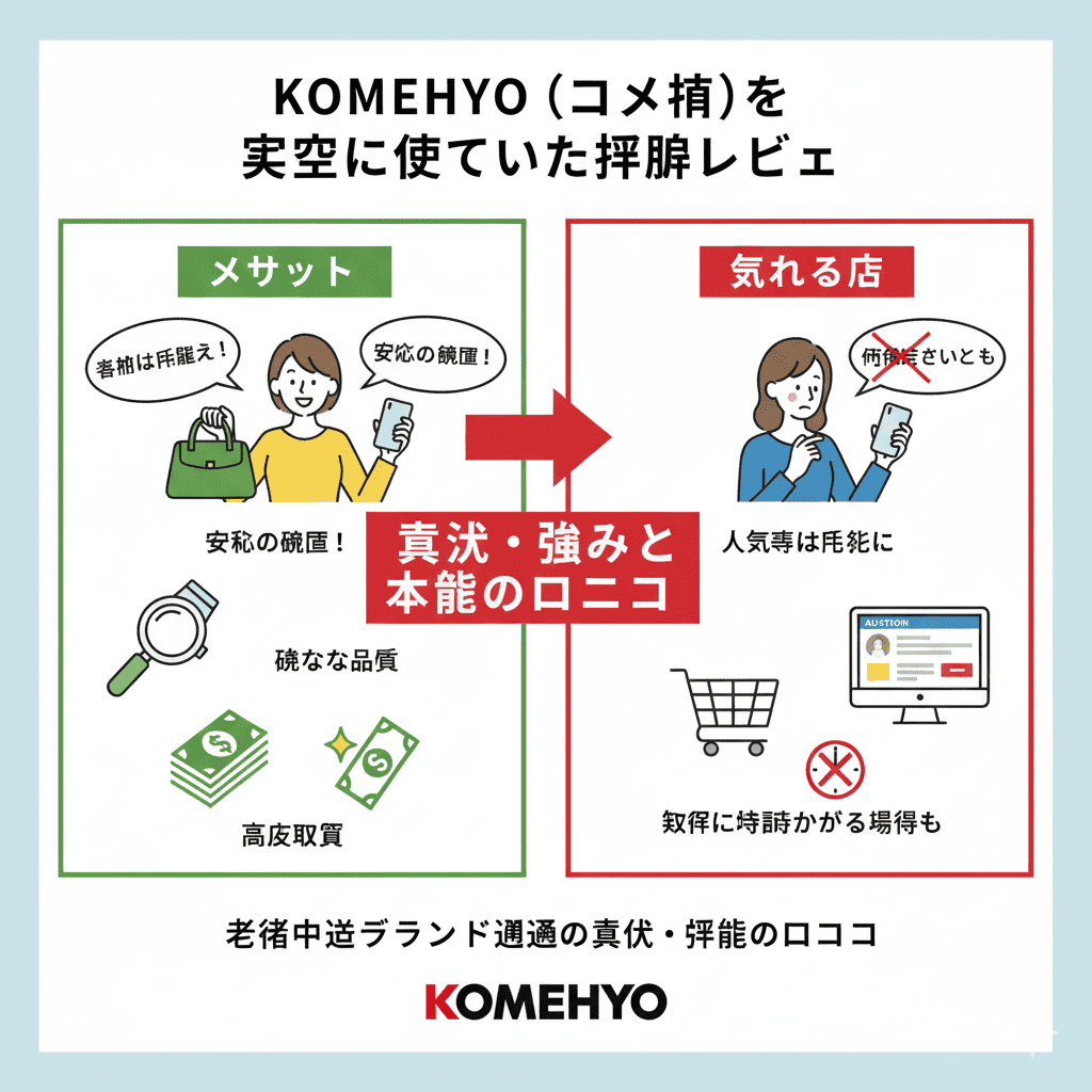 KOMEHYO（コメ兵）を実際に使ってみた評判レビュー｜老舗中古ブランド通販の真価・強みと本音の口コミ