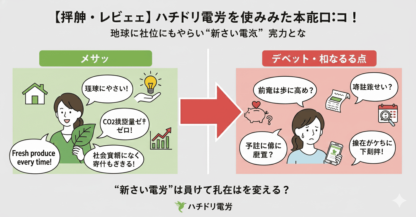 【評判・レビュー】ハチドリ電力を使ってみた本音口コミ！地球にも社会にもやさしい“新しい電気”の実力とは