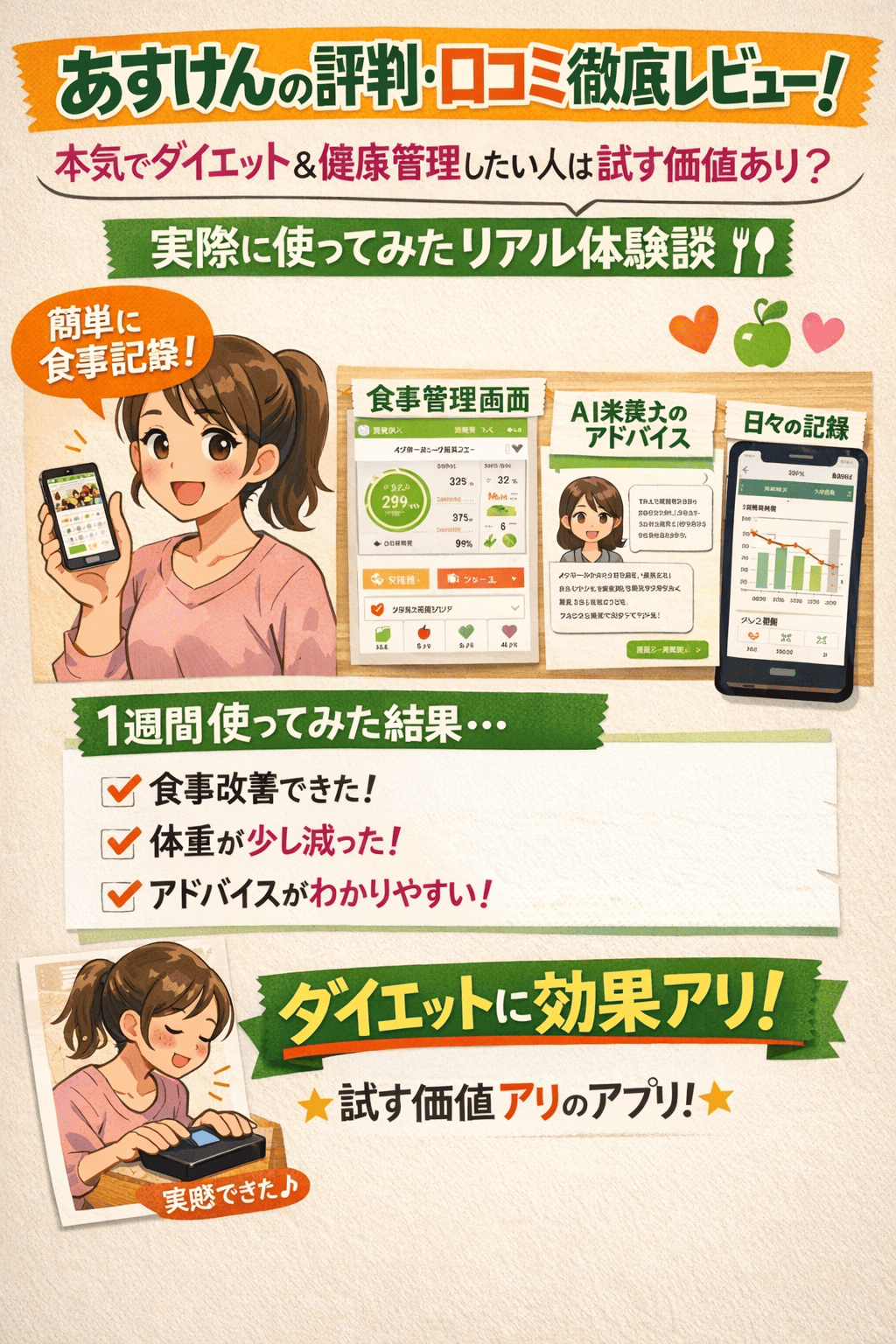 あすけんの評判・口コミ徹底レビュー！本気でダイエット＆健康管理したい人は試す価値あり？実際に使ってみたリアル体験談