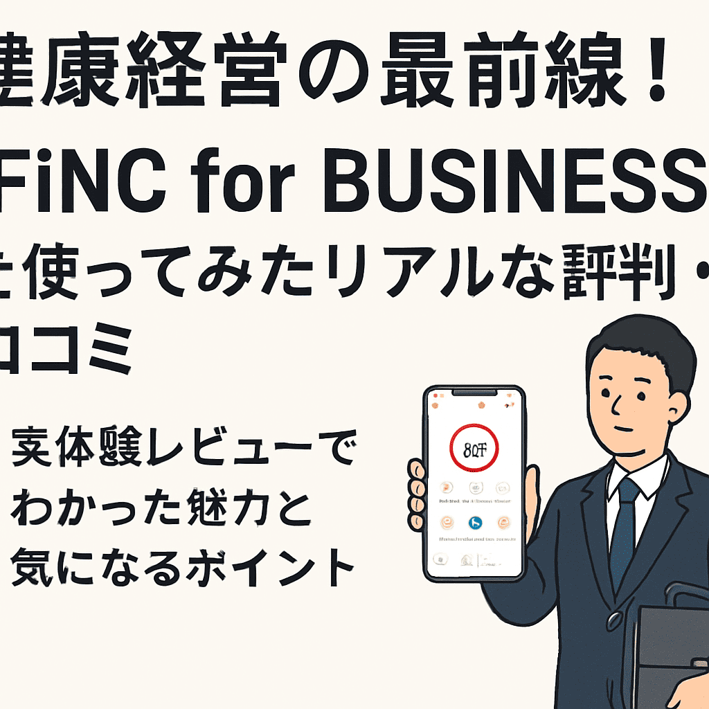 健康経営の最前線！「FiNC for BUSINESS」を使ってみたリアルな評判・口コミ～実体験レビューでわかった魅力と気になるポイント～